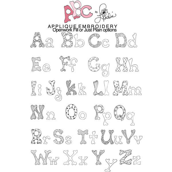 ABC by Loralie Embroidery Machine Designs