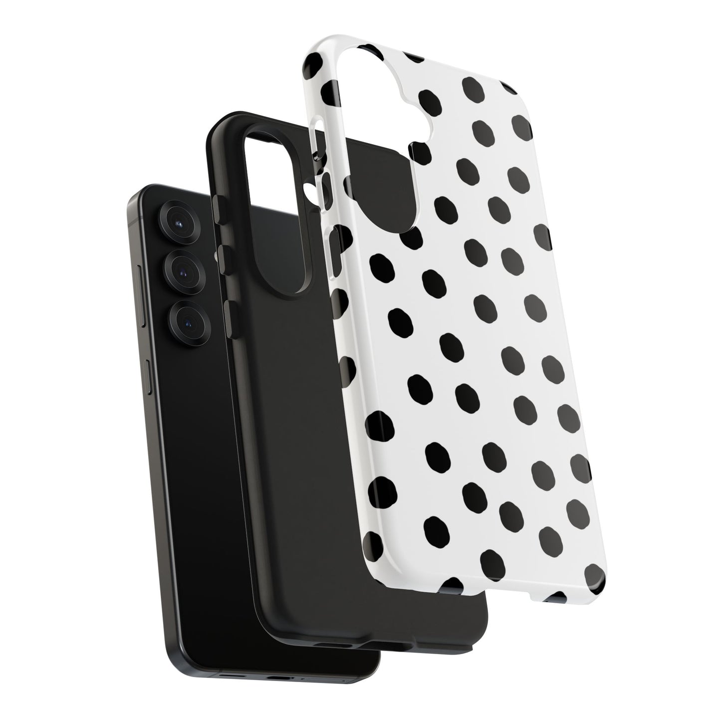 Jumbo Dots White / Black Phone Case