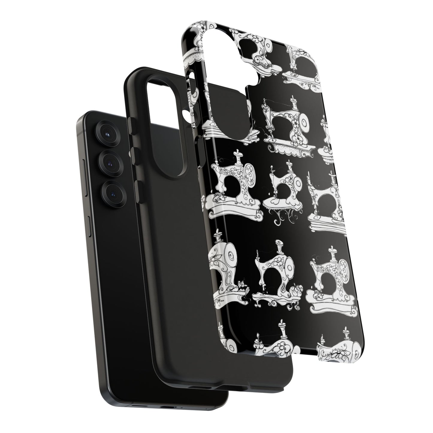 Sew Sew Black / White Phone Case