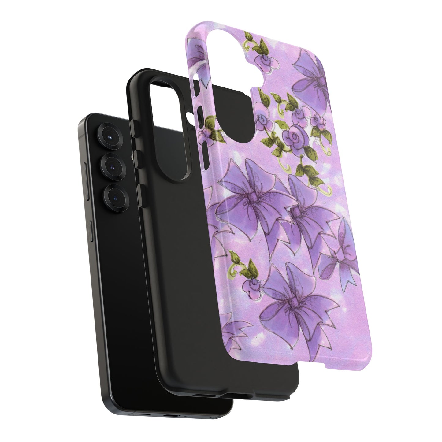 Bows & Flowers Purple Phone Case