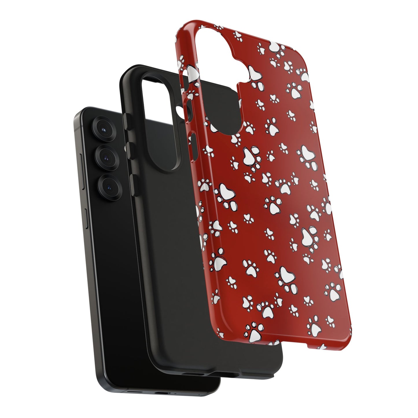 Paw Flakes Red Phone Case