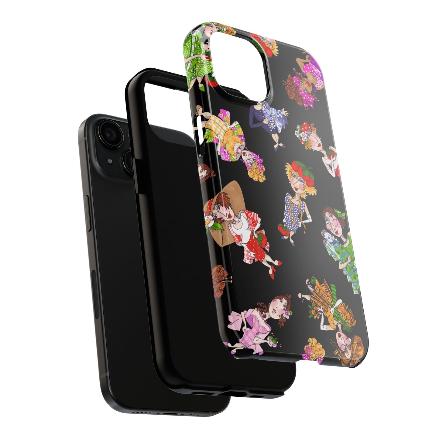 Fun Ladies Tossed Black Phone Case