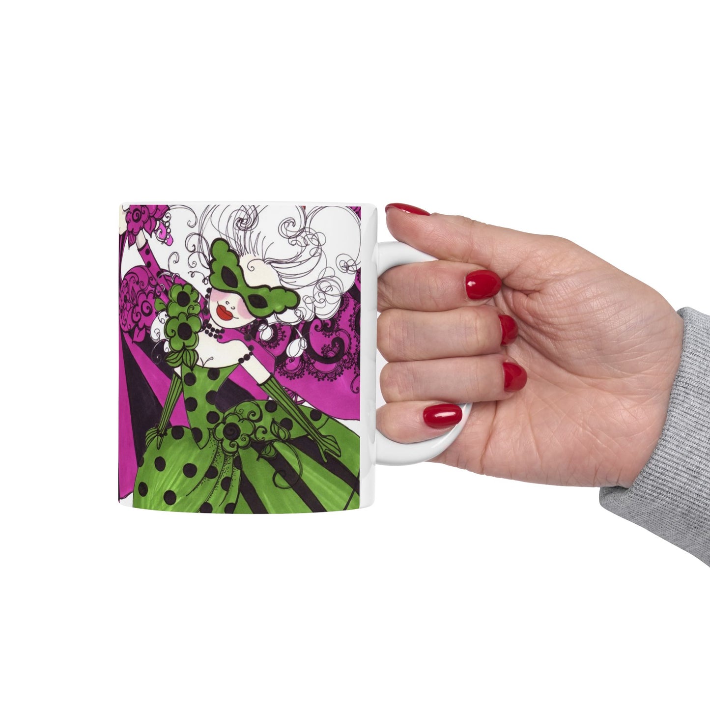 Crowded Dance Floor White Cup