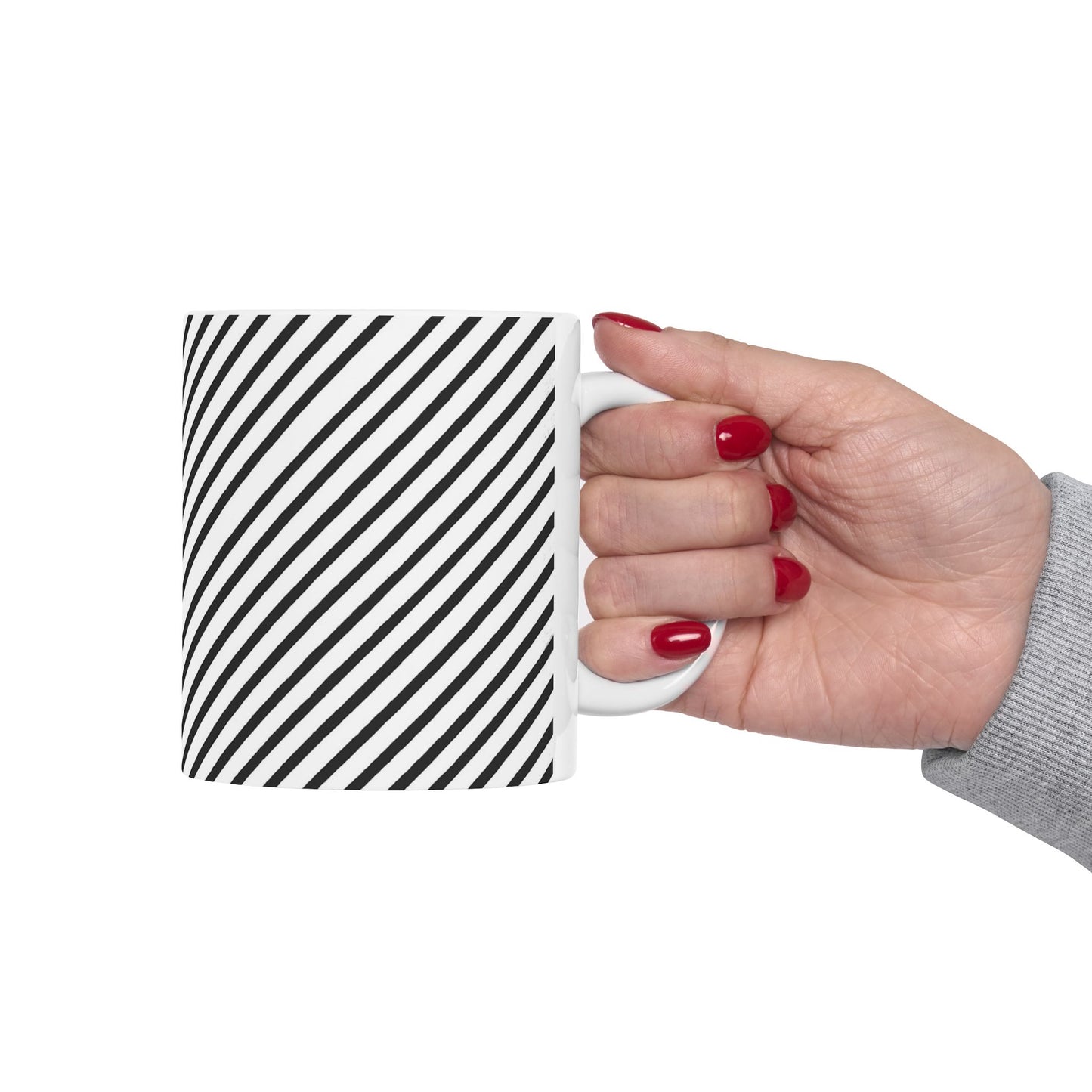Bias Stripe White / Black Cup