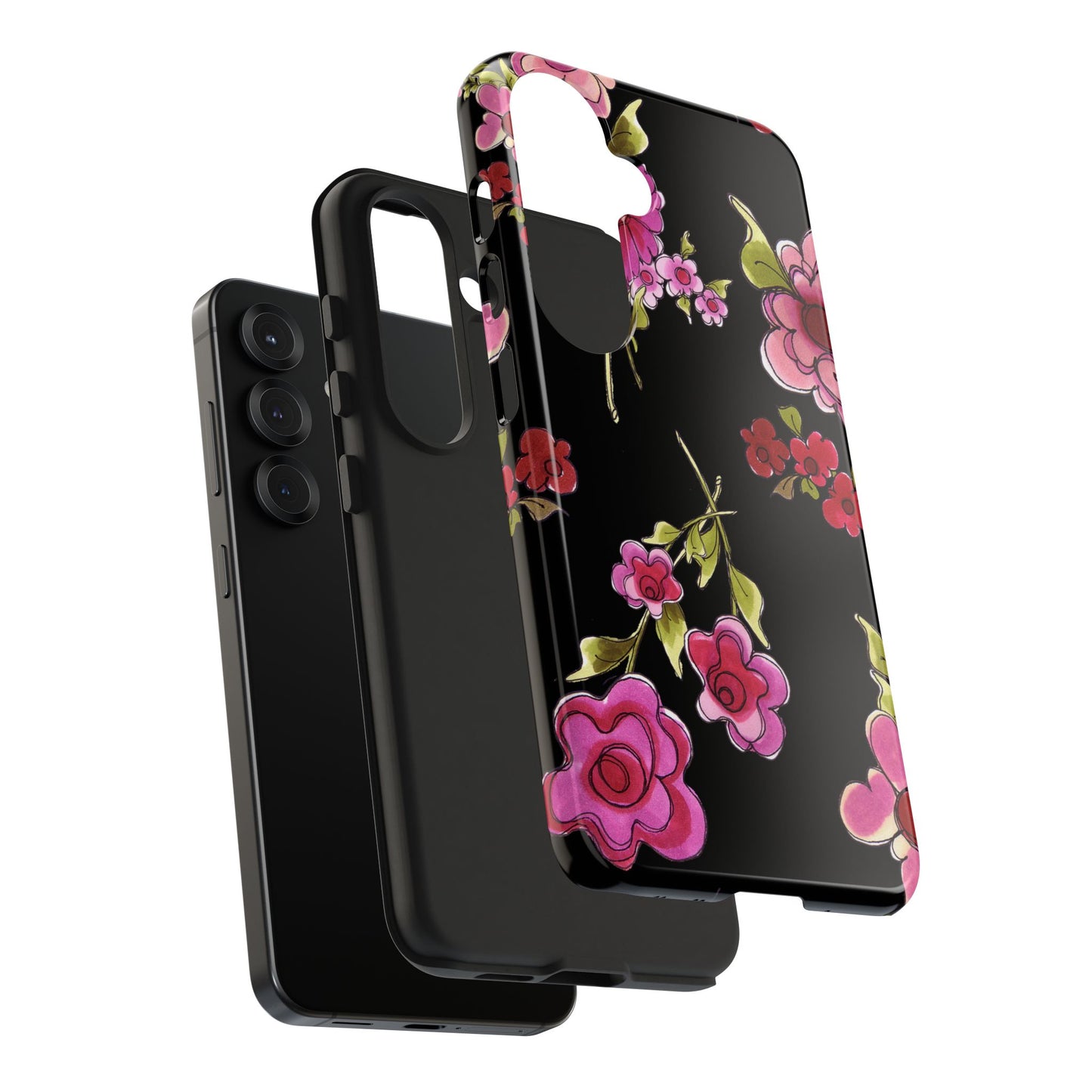 Jumbo Floral Black Phone Case
