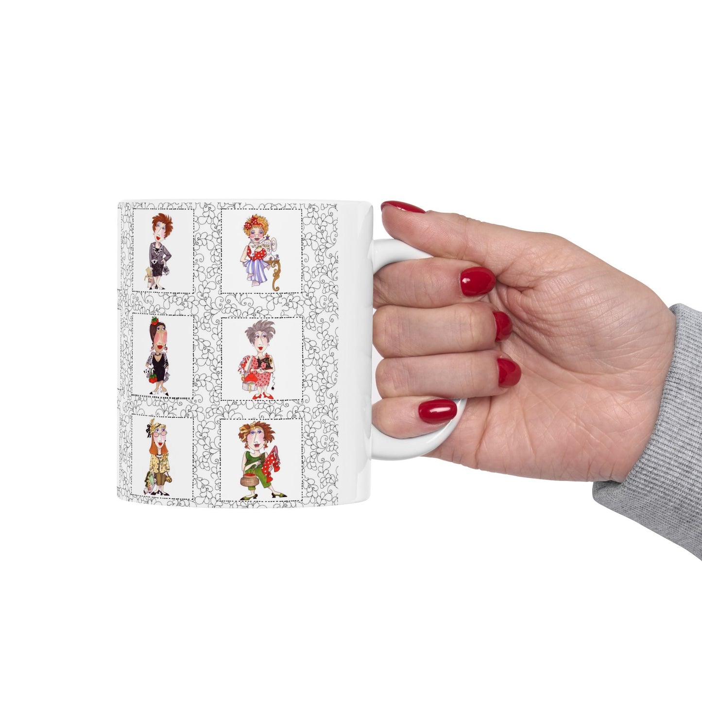 Sewphisticates White / Black Cup