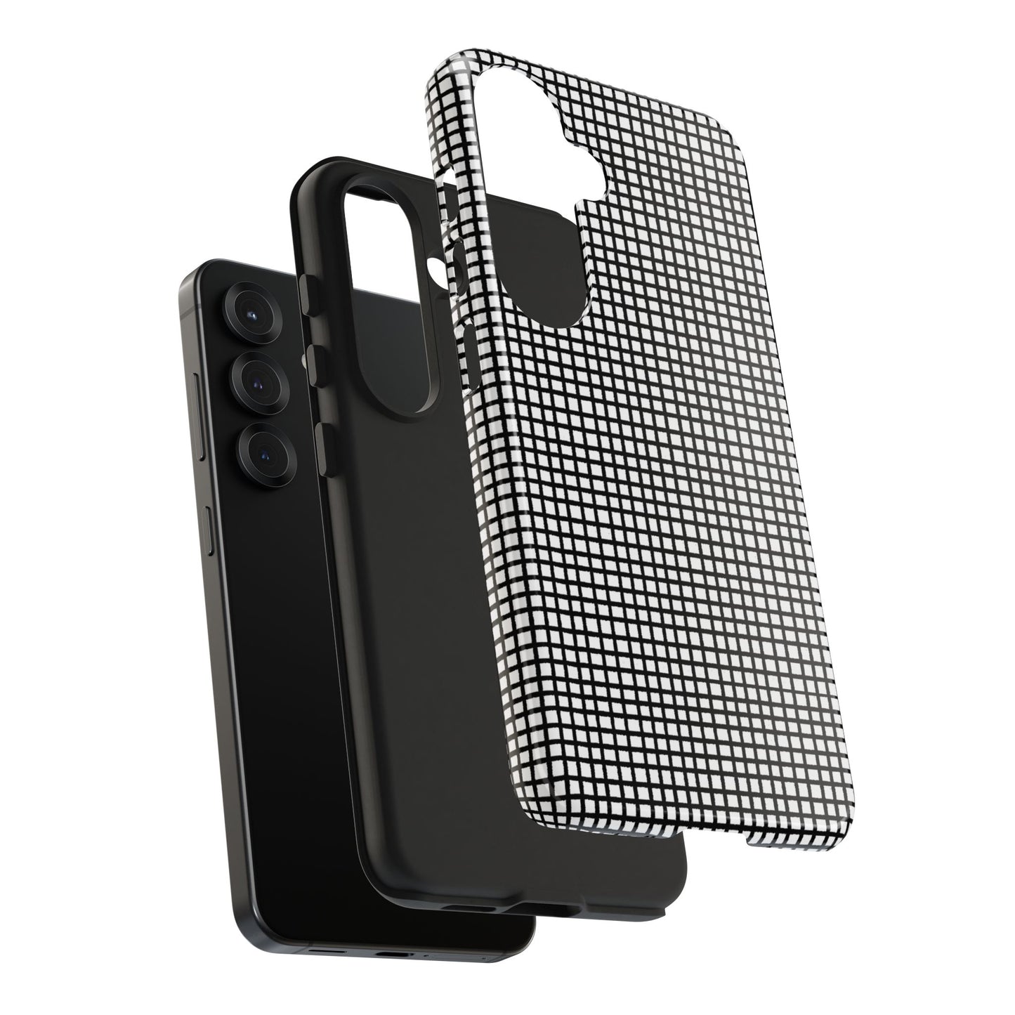 Gingham Black / White Phone Case