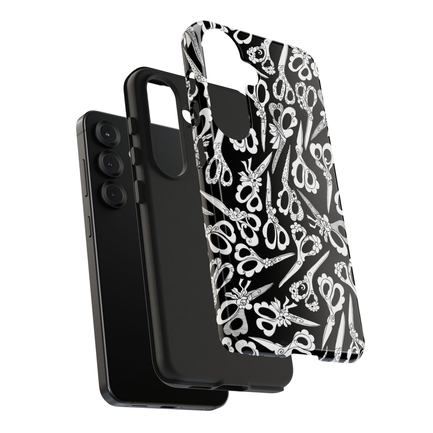 Scissor Blizzard Black Phone Case