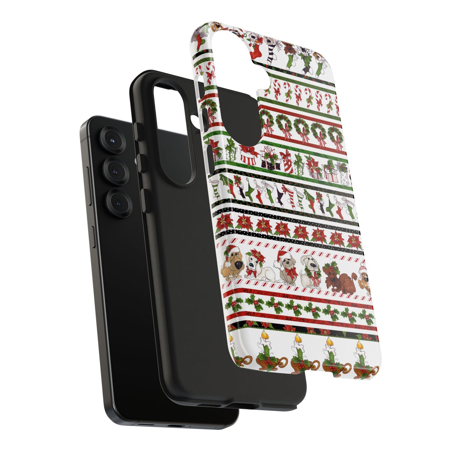 Holiday Borders White Phone Case