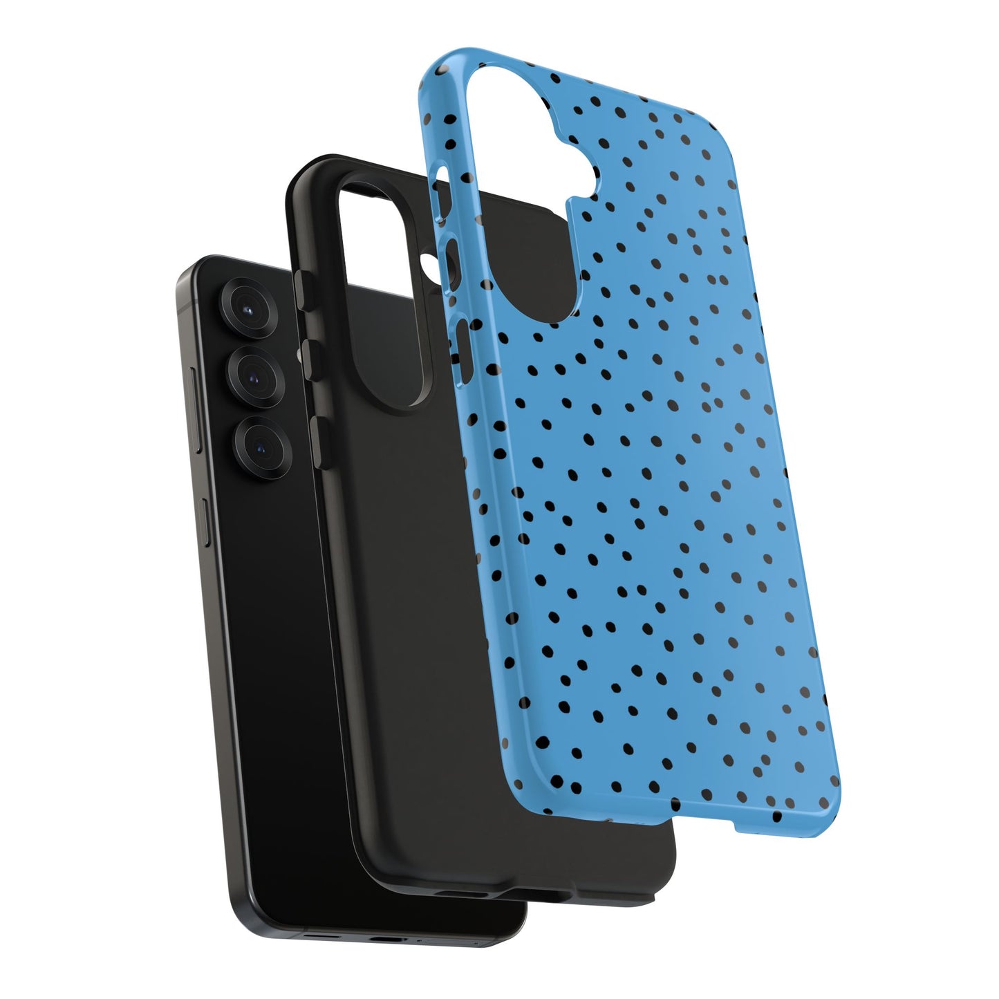 Dinky Dots Turquoise / Black Phone Case