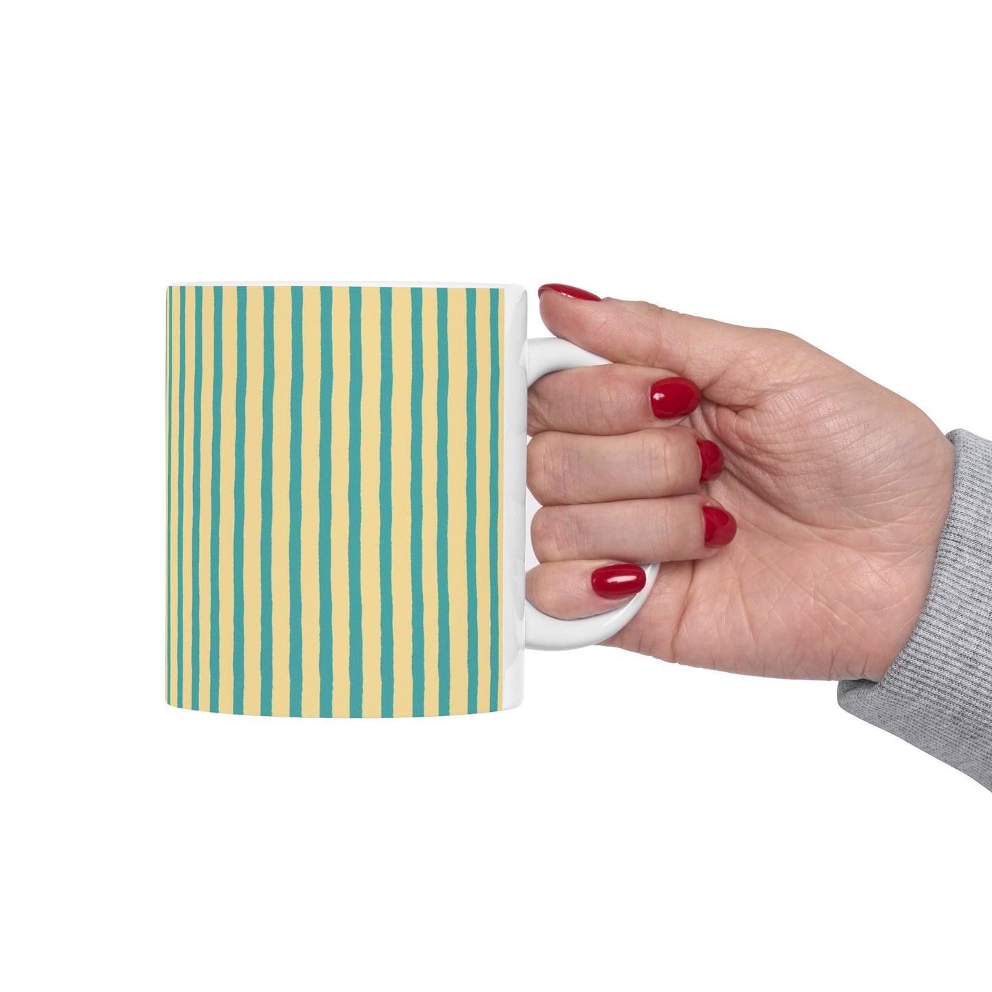 Stripe Yellow / Turquoise Cup