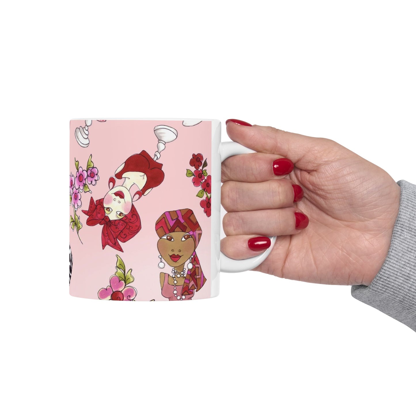 Buds & Busts Tossed Pink Cup