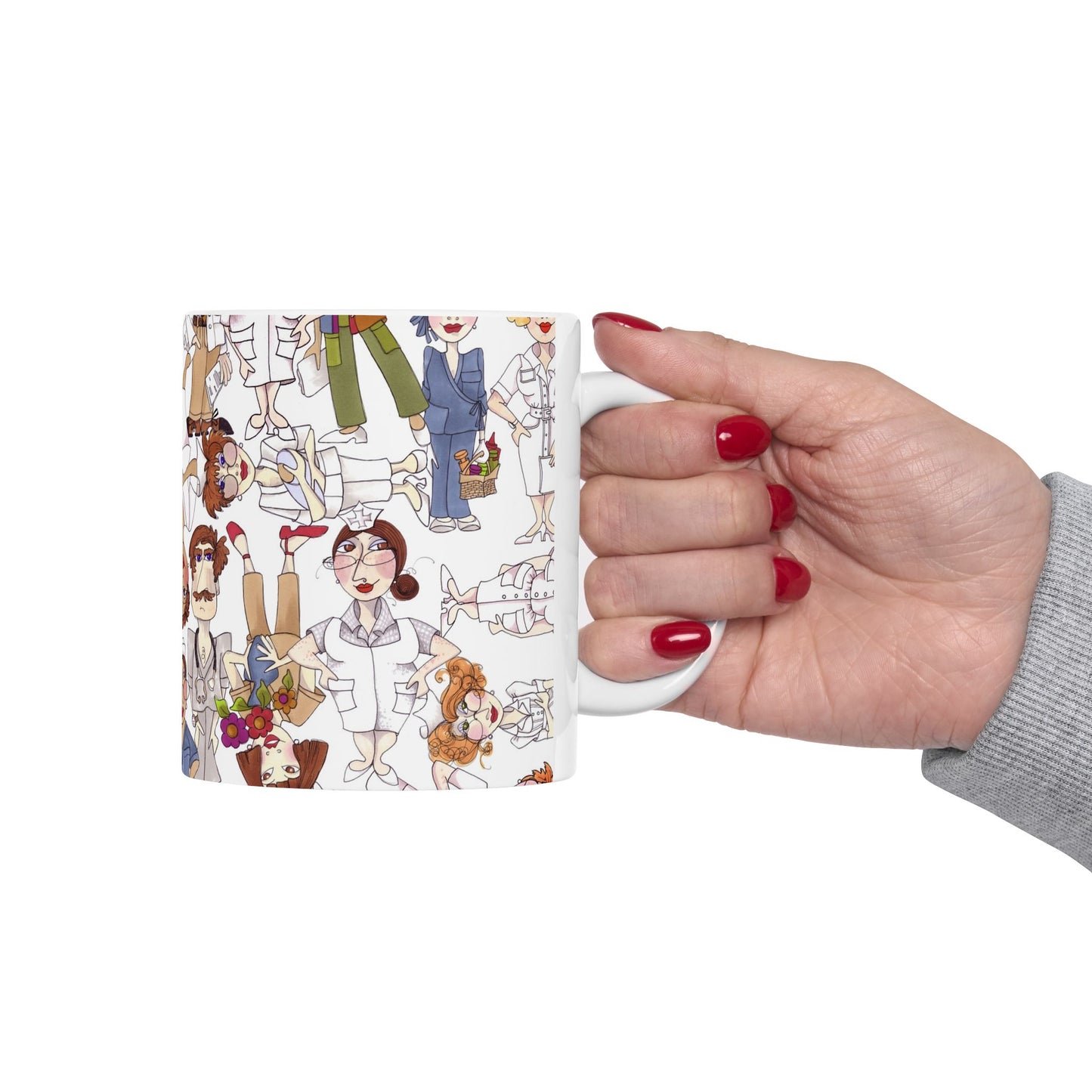 Diverse Nurse White Cup