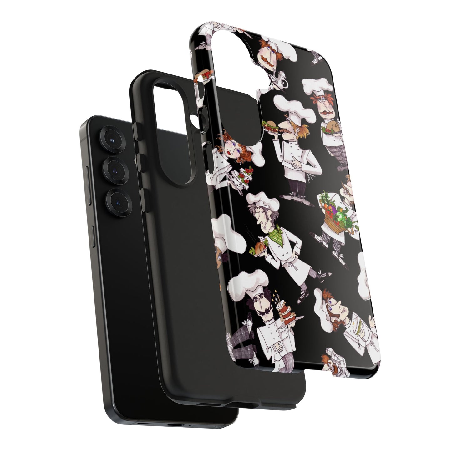 Tossed Chefs Black Phone Case