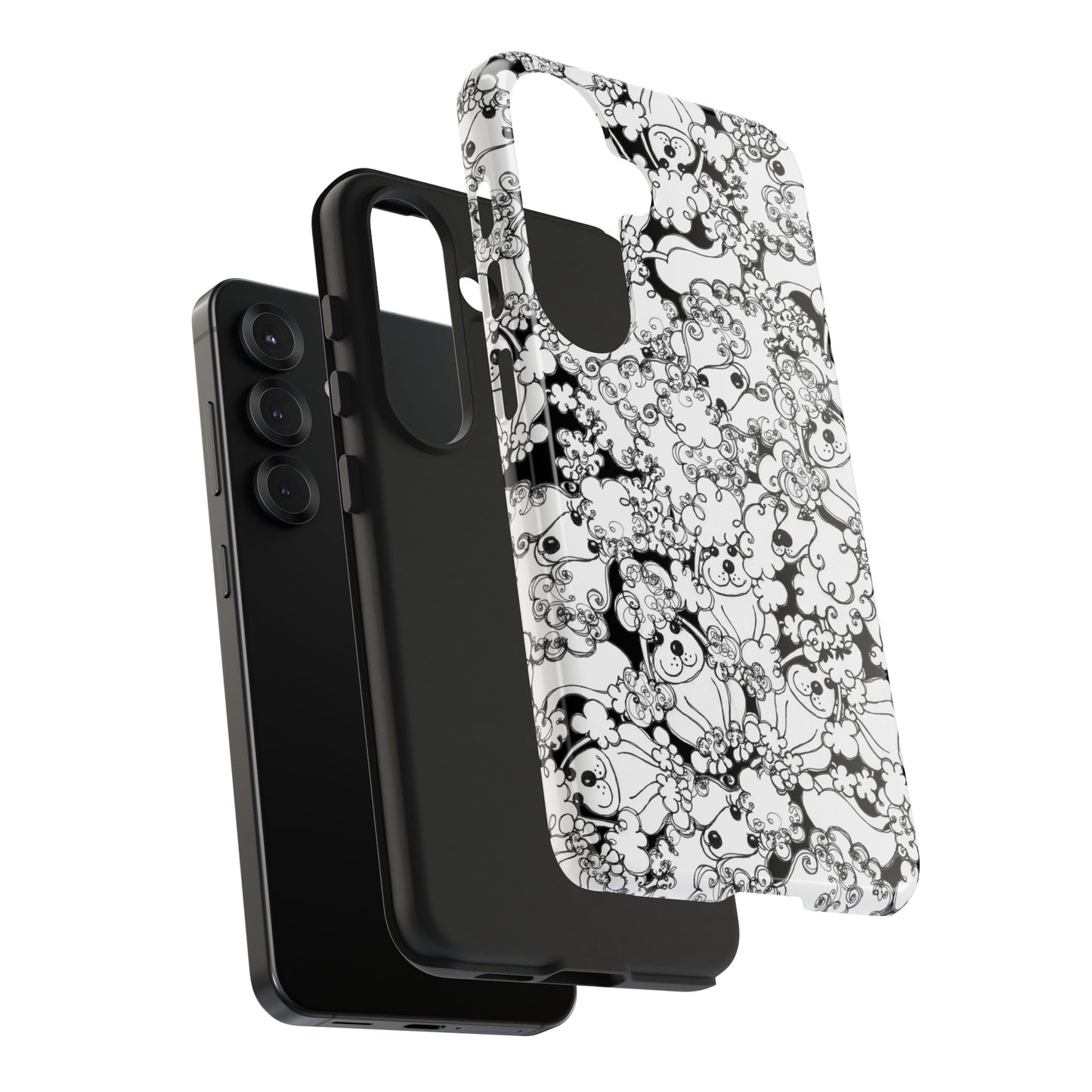 Poodle Party Black Phone Case