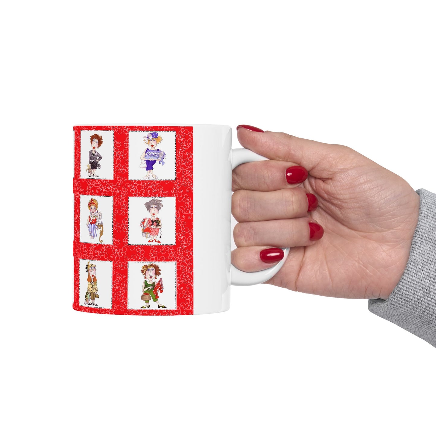 Sewphisticates Red / White Cup
