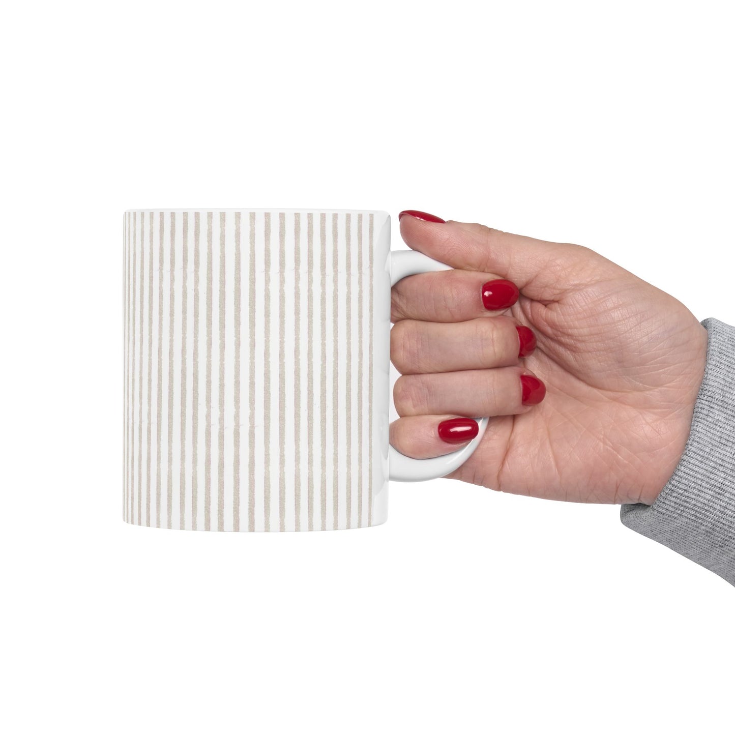 Stripe White / Gray Cup