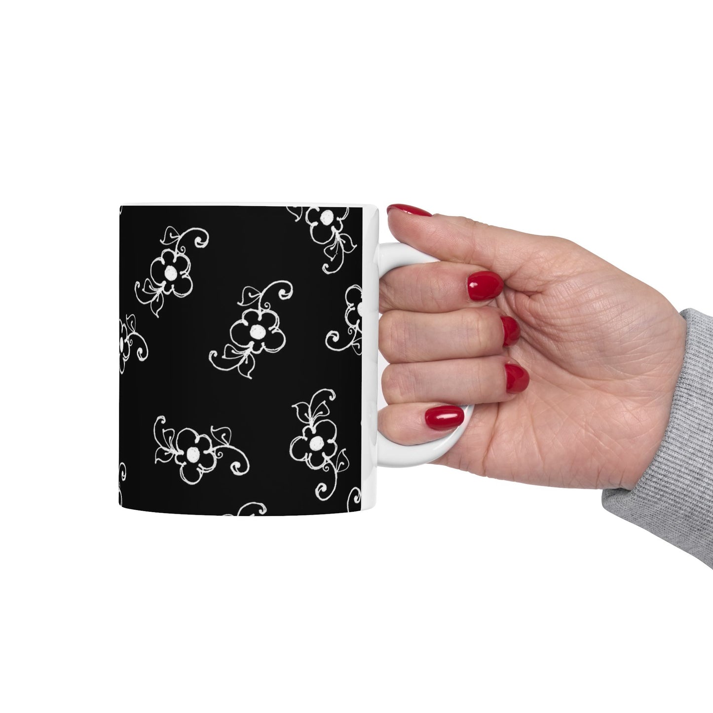 Favorite Daisies Black / White Cup