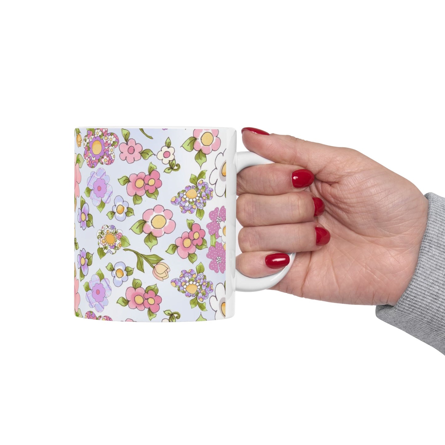 Flowery Blue Sky Cup