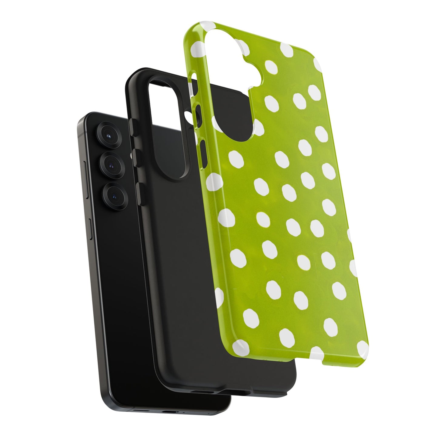 Jumbo Dots Green / White Phone Case