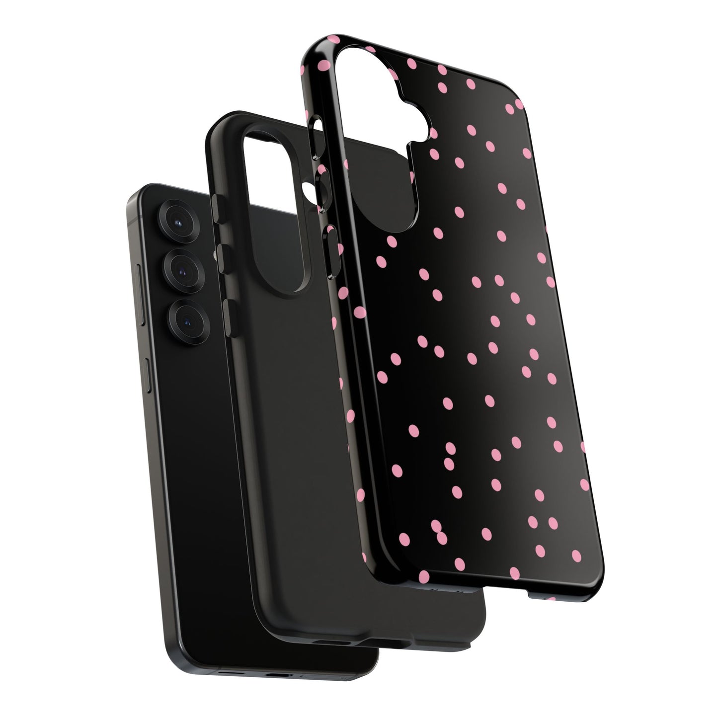 Space Dots Black / Pink Phone Case