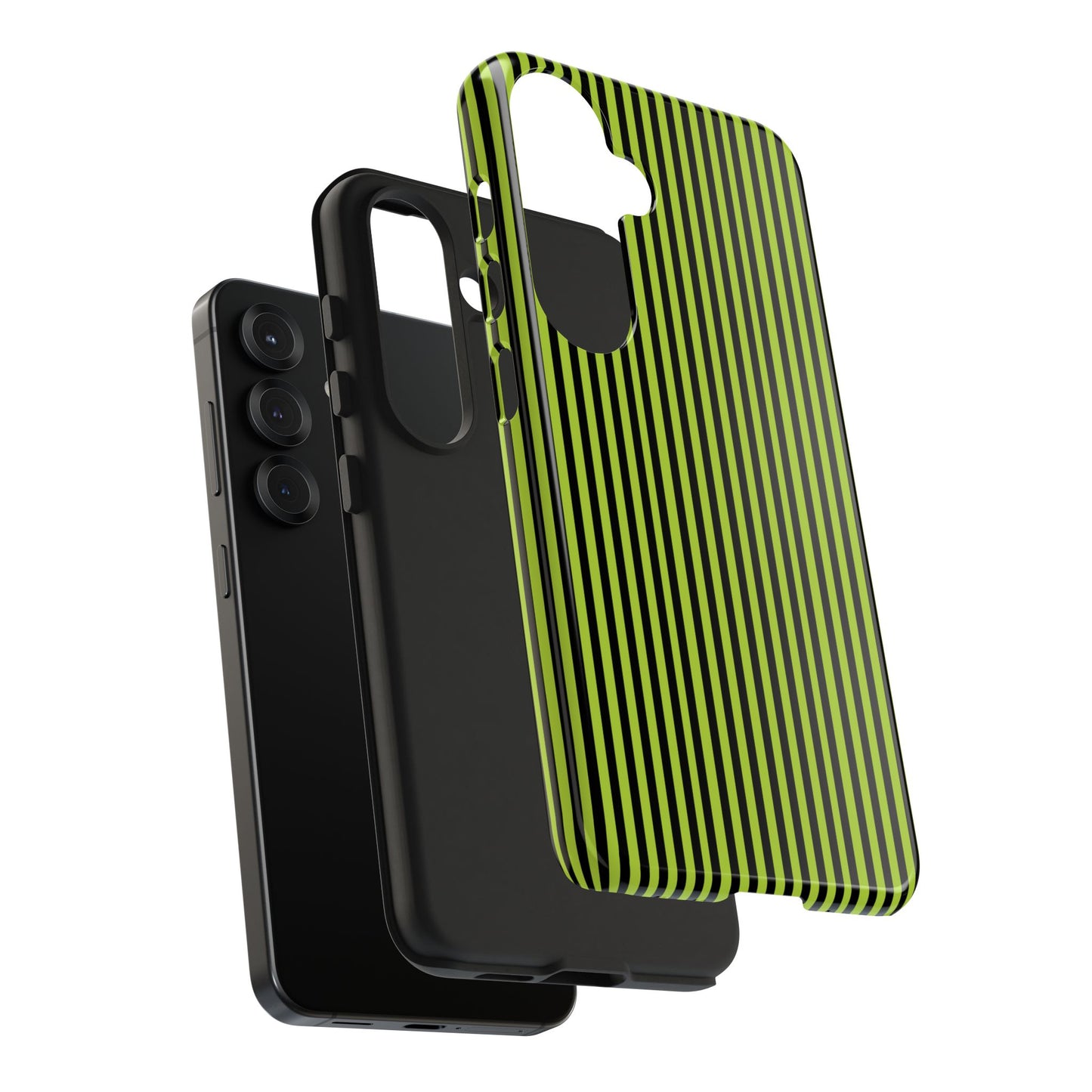 Stripe Green / Black Phone Case