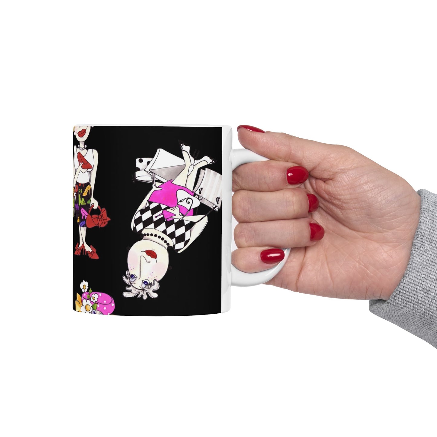 Gone Shopping Tossed Black Cup