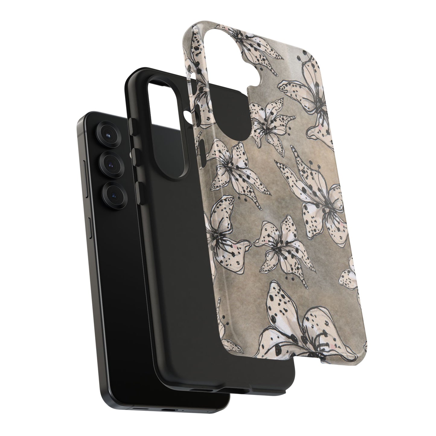 Spotted Lilies Gray Phone Case