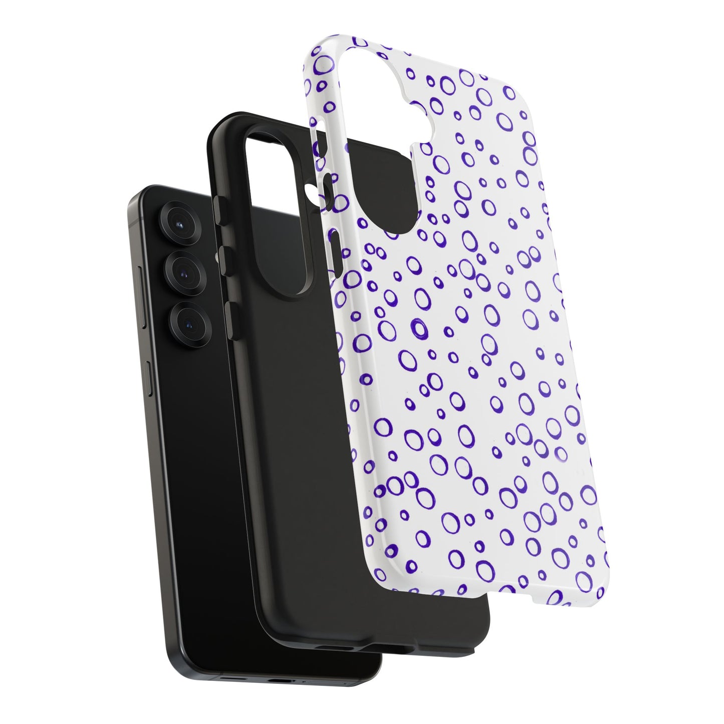 Blue See Through Dots Phone Case