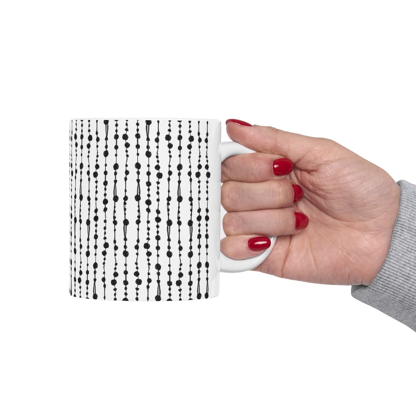 Beaded Curtain White / Black Cup