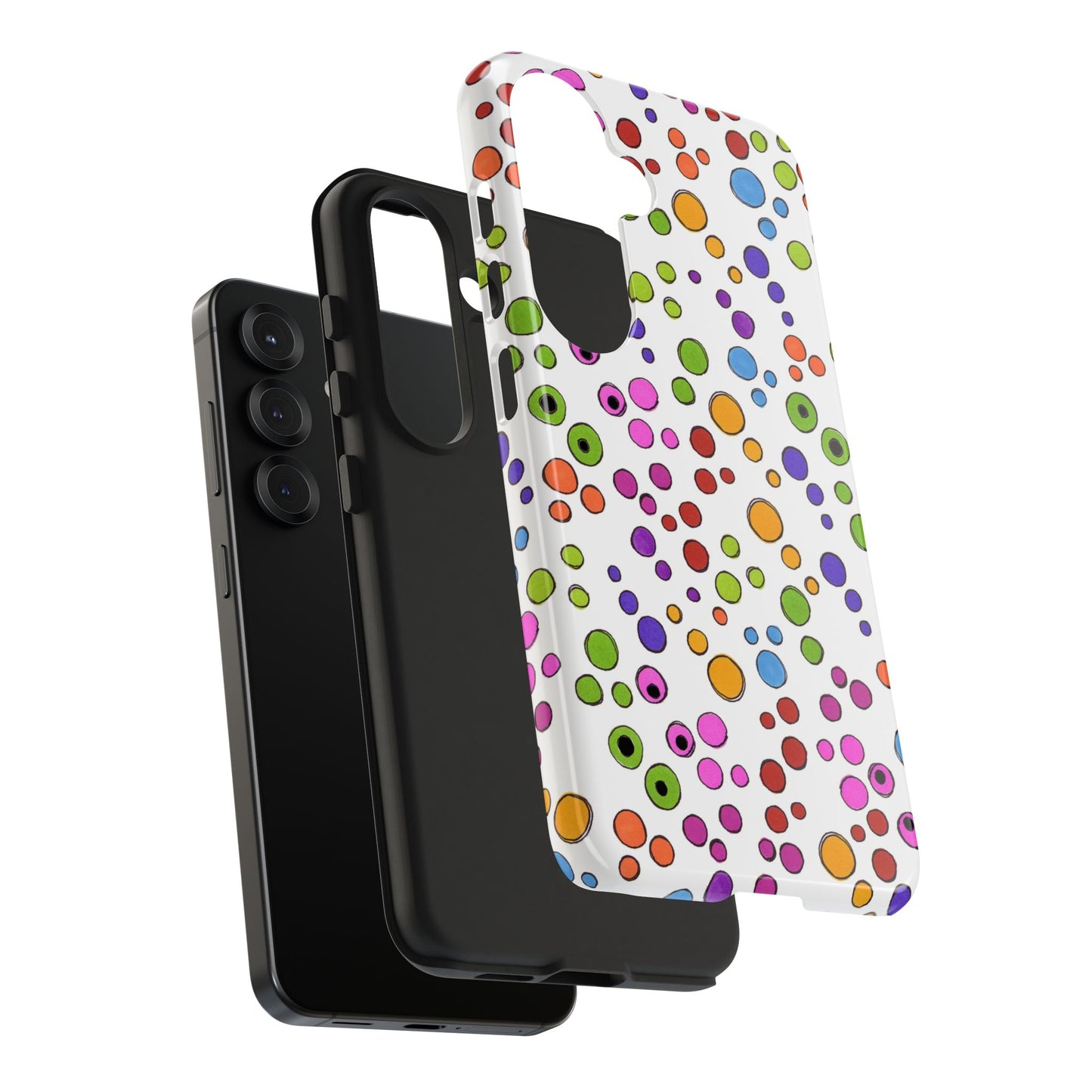 Dog Dots White / Multi Phone Case