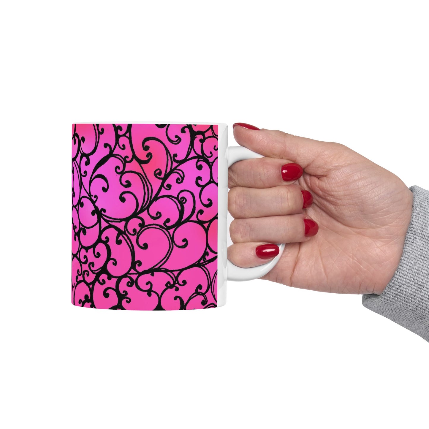 Scrollie Cerise / Black Cup