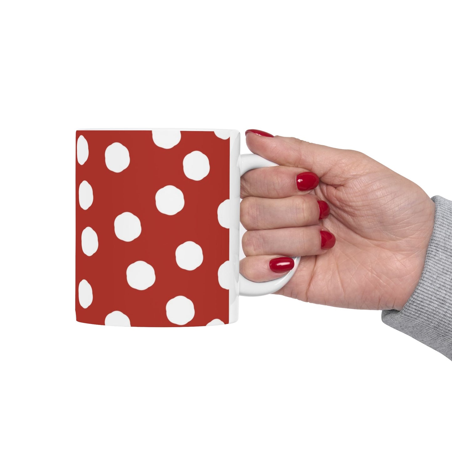 Jumbo Dots Red / White Cup
