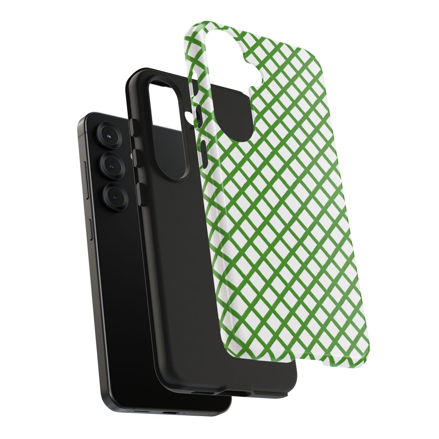 Trellis White / Green Phone Case