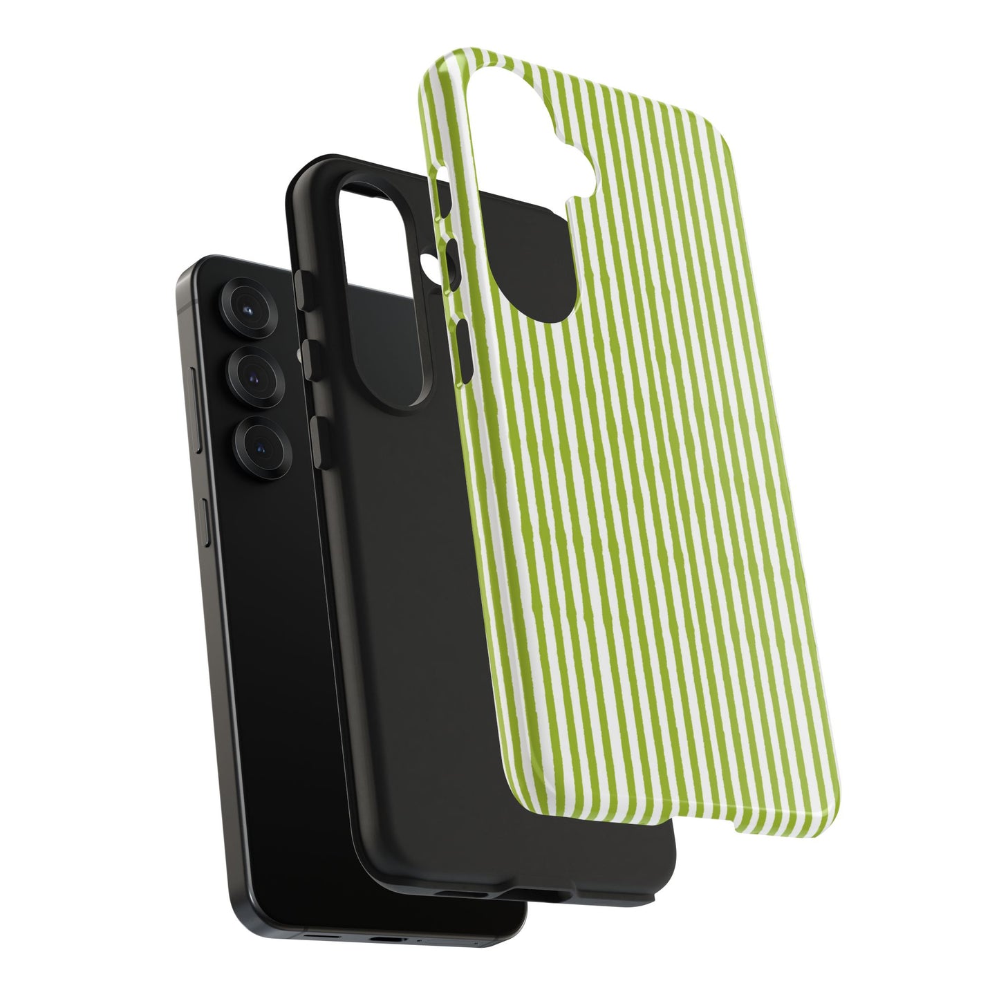 Lazy Stripe Green / White Phone Case
