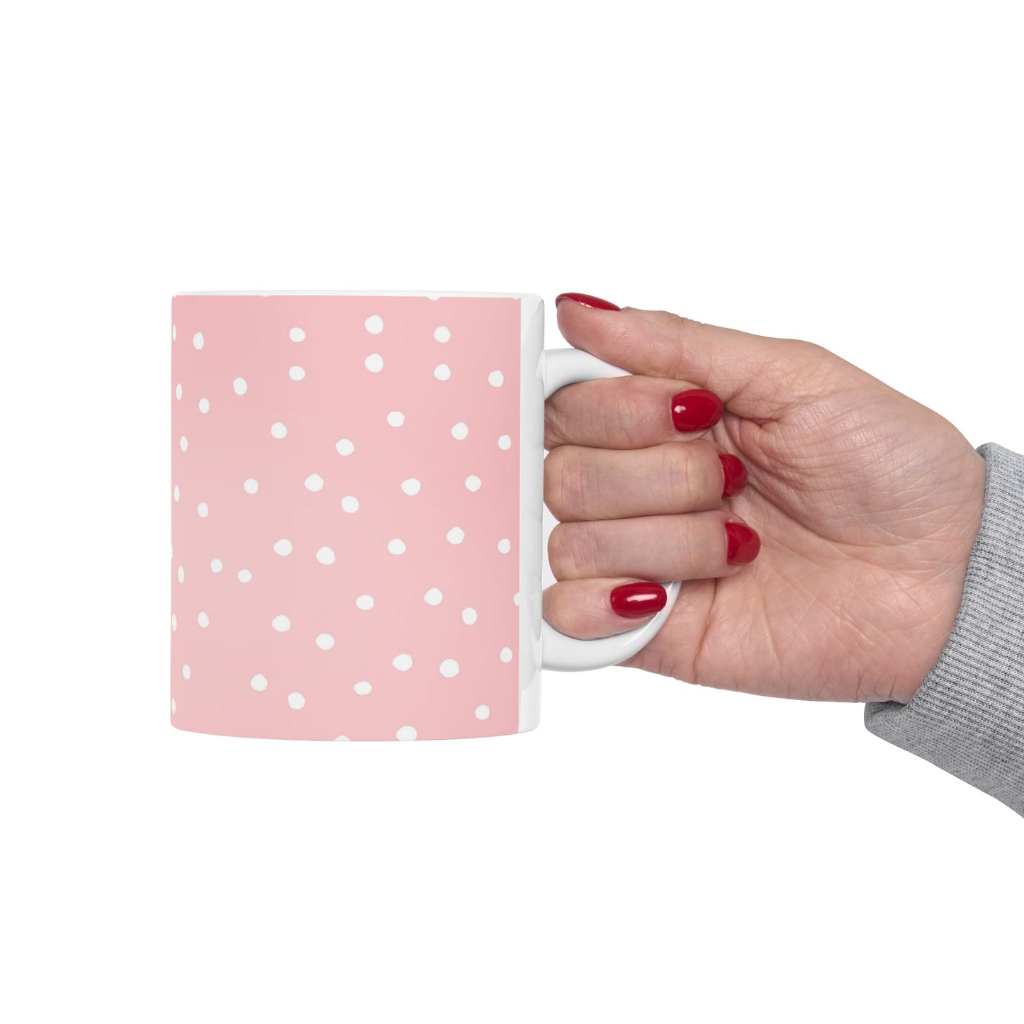 Little Dots Pink / White Cup