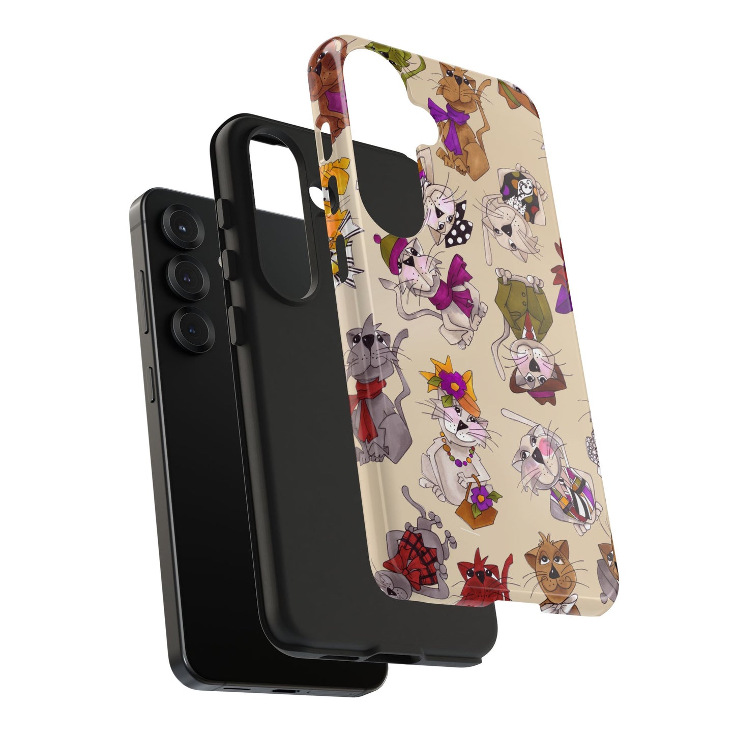 Spice Cats Tossed Muslin Phone Case