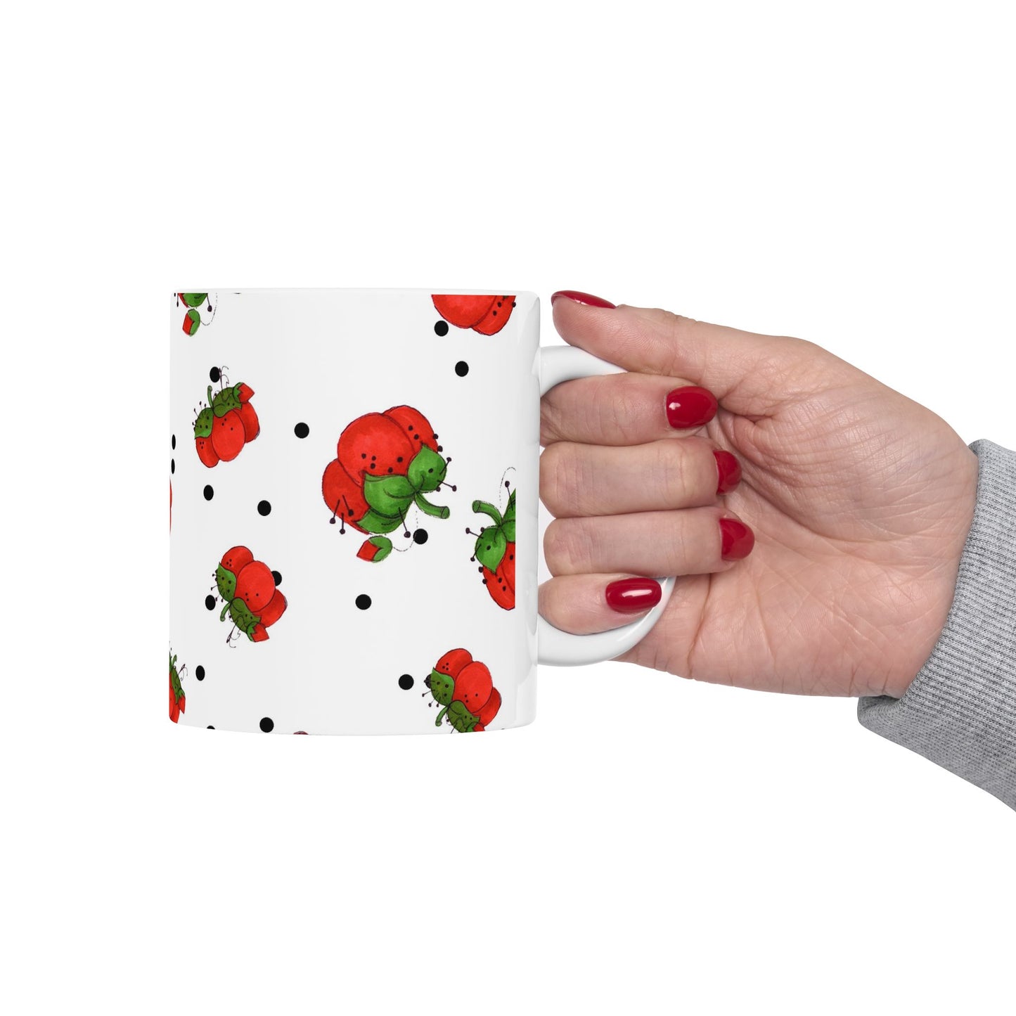 Pin Dots White Cup