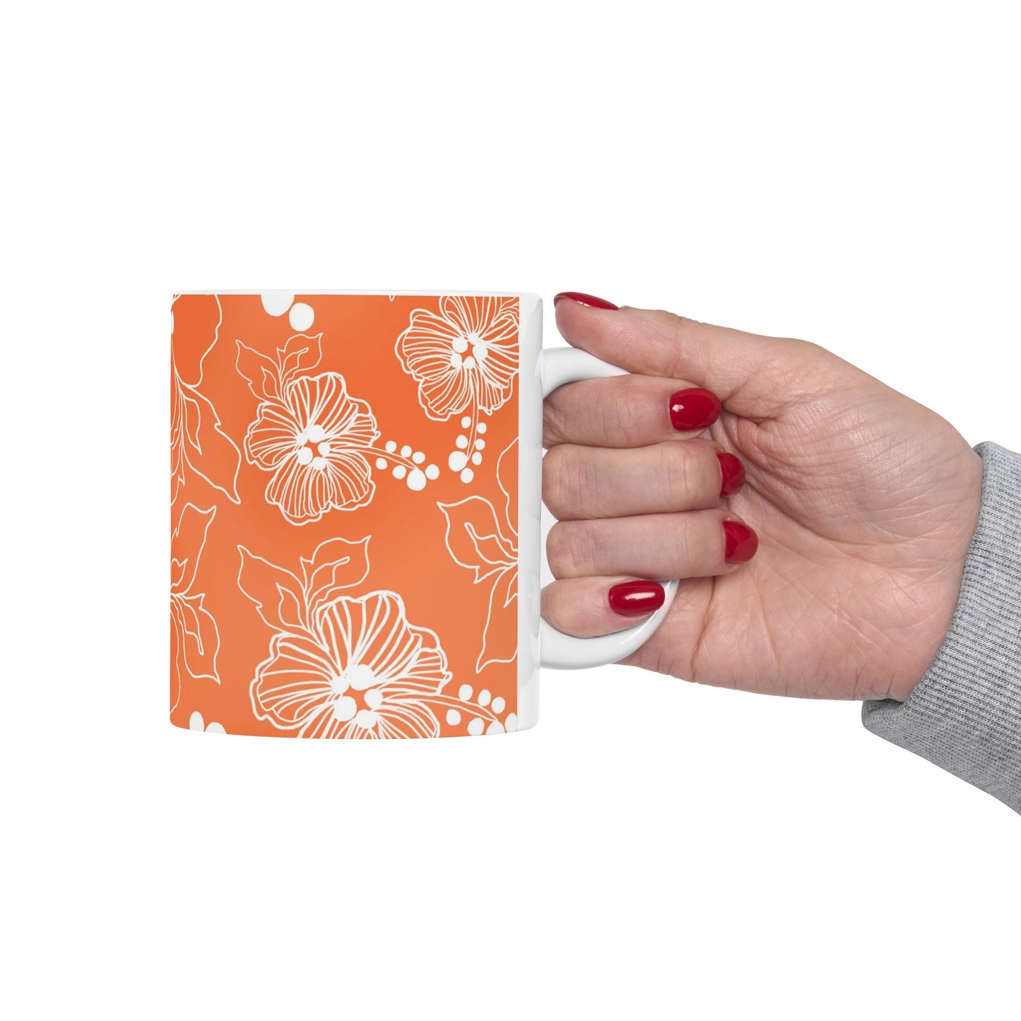 Lacey Hibiscus Coral Cup