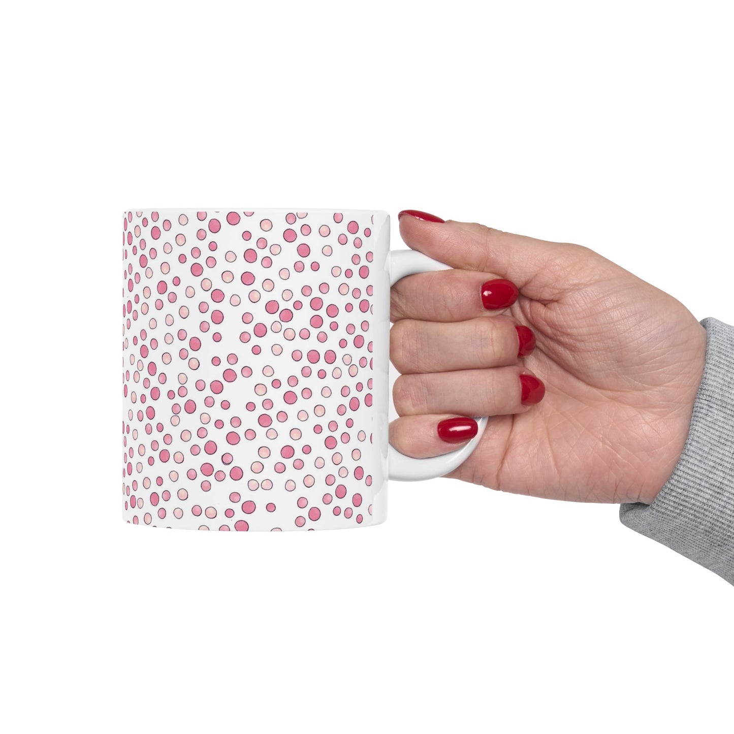 Water Spots White / Pink Cup
