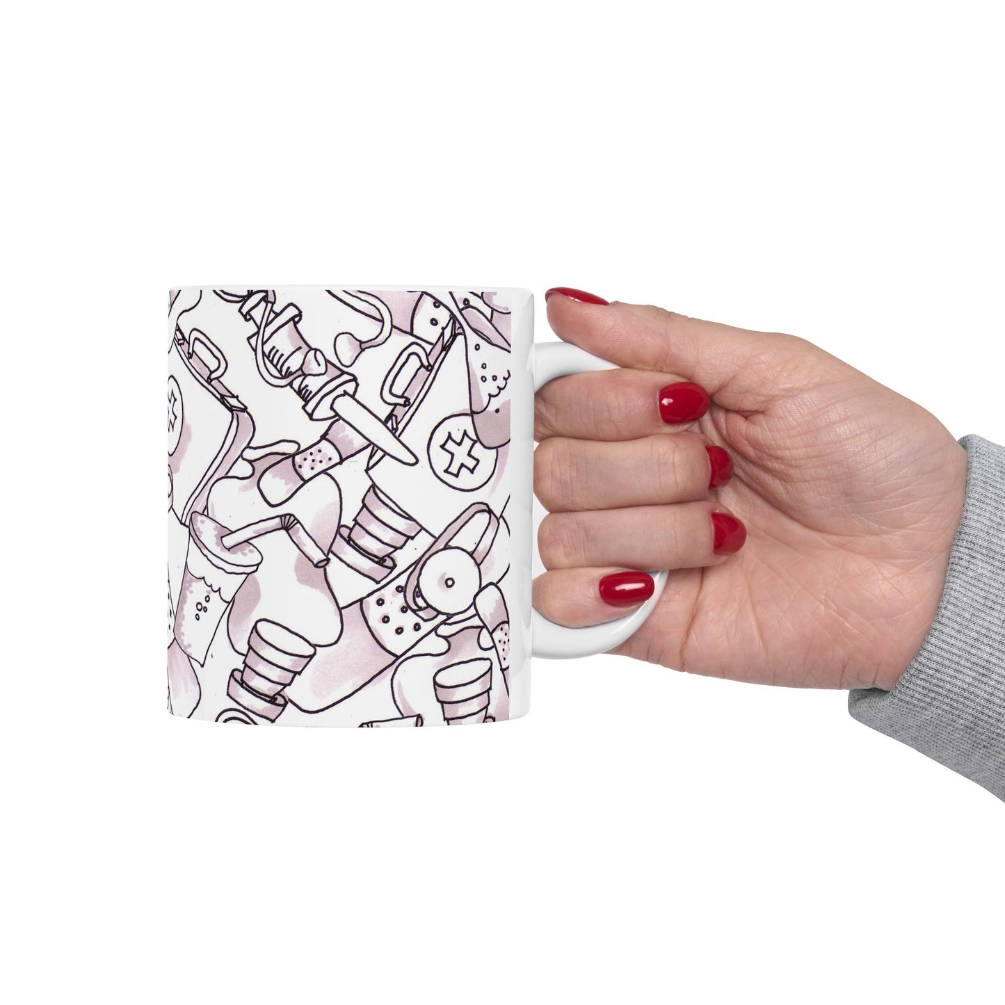 Med Stuff White Cup