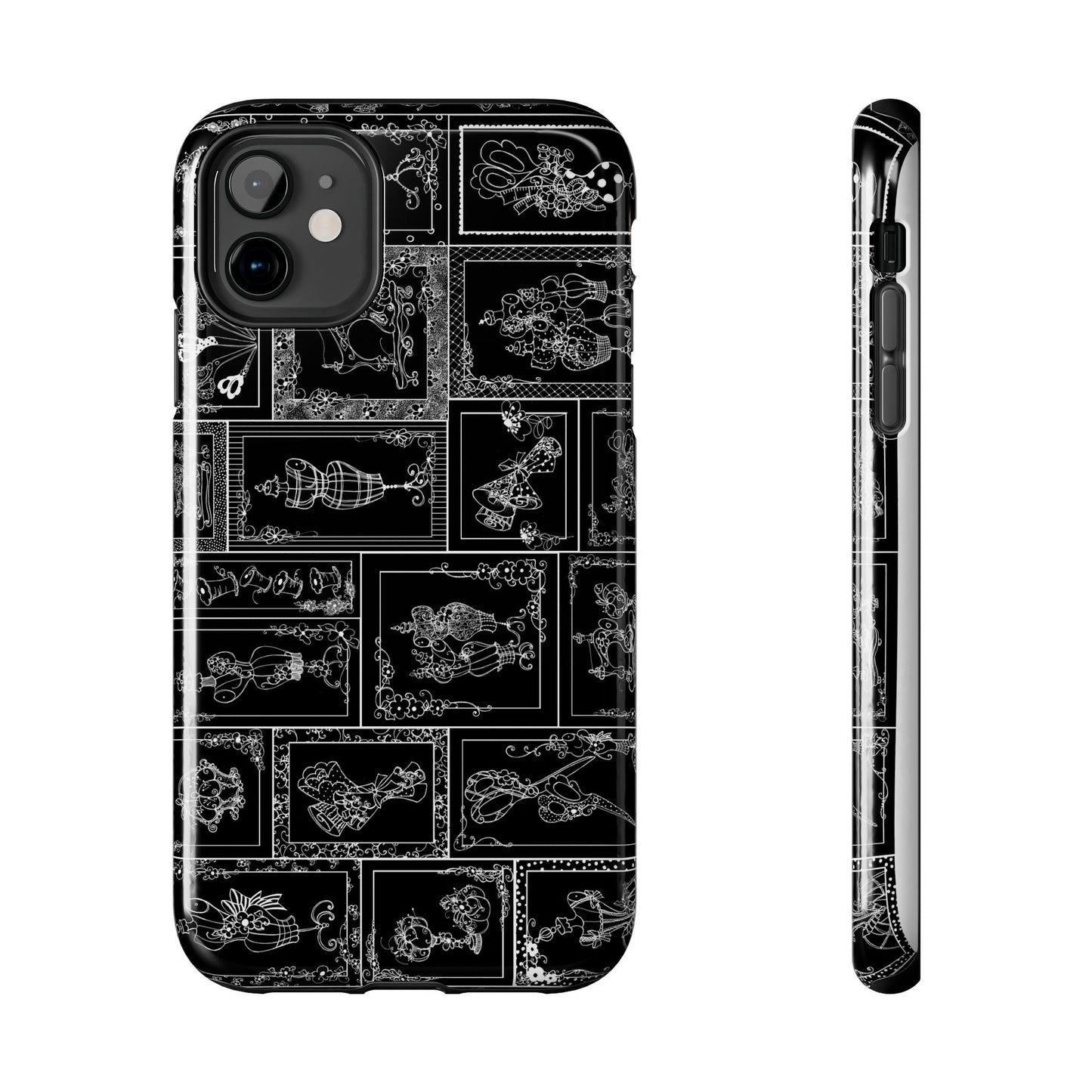 Sew Fancy Black Phone Case