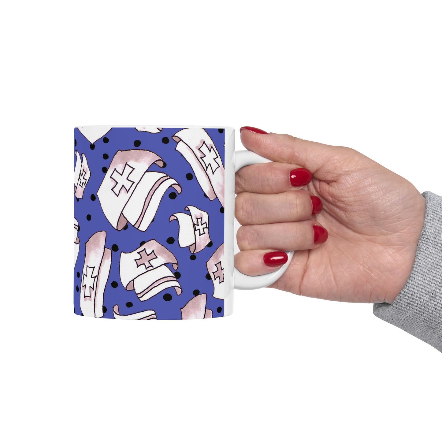 Med Hats Blue / Black Cup