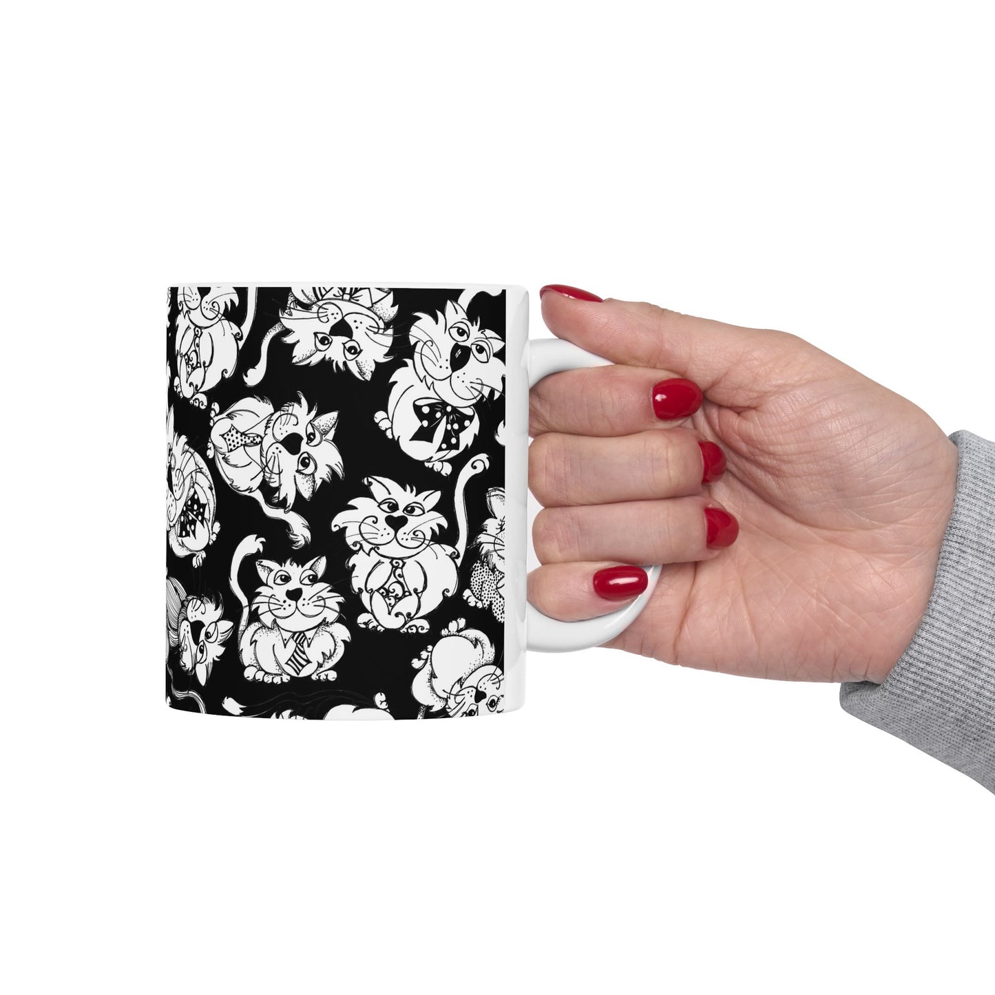 So Kitties Tossed Black Cup