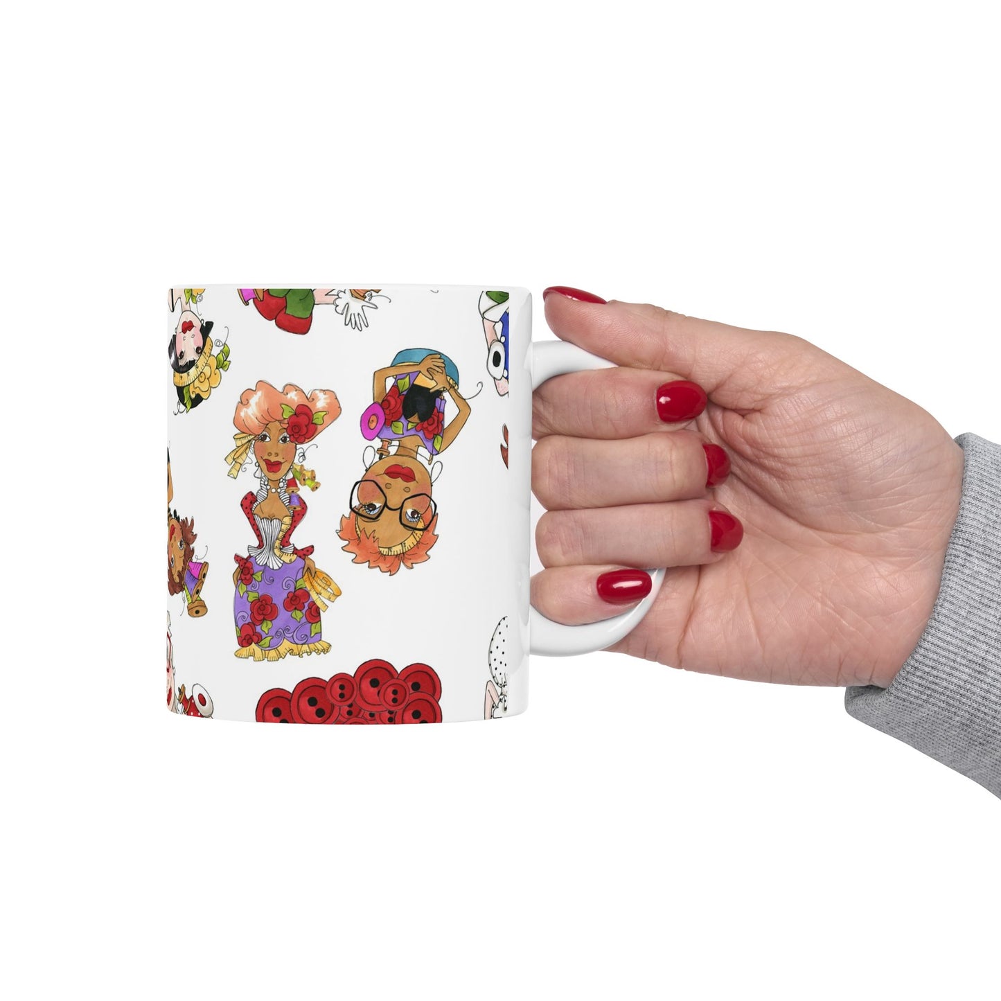 Curious Toss White Cup