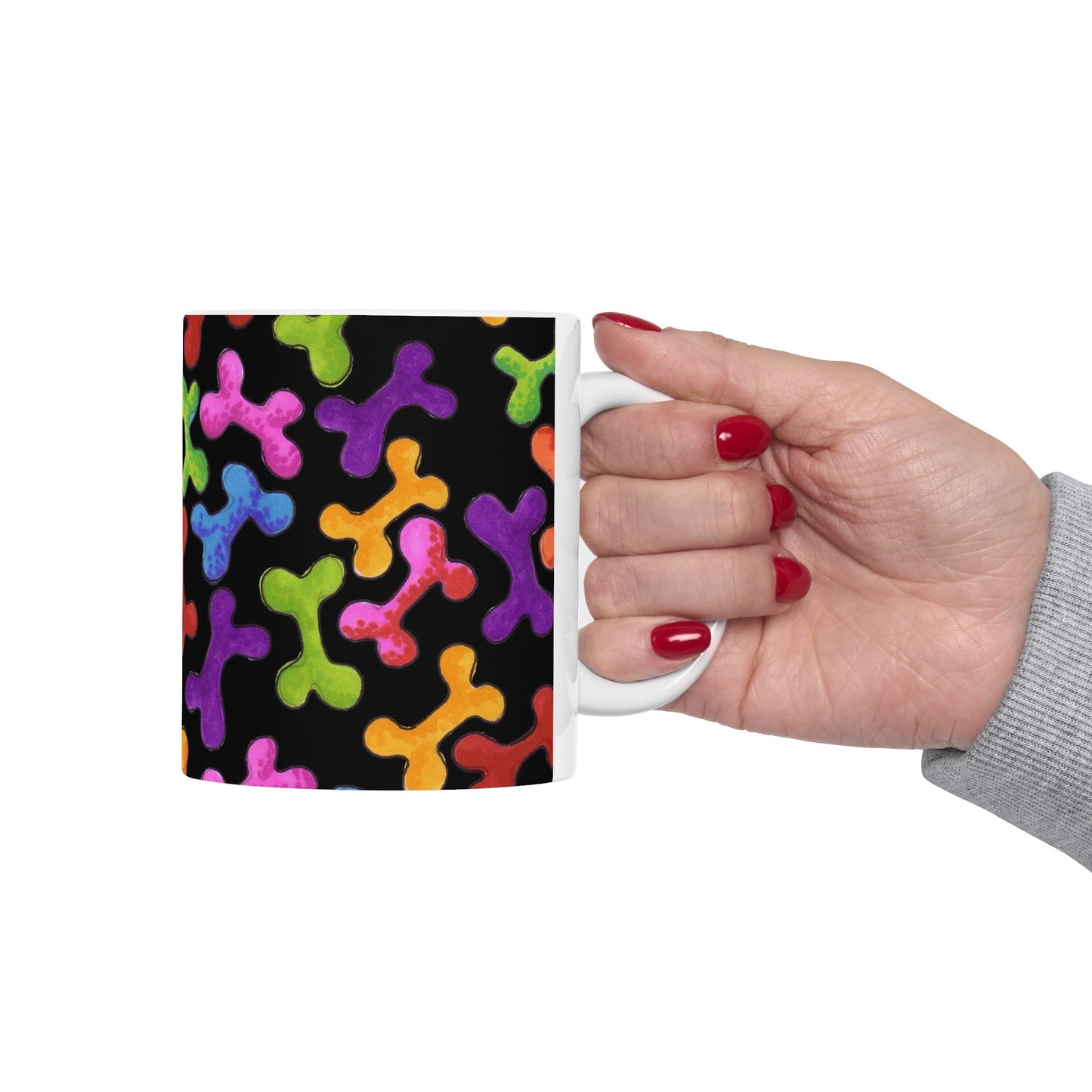 Fancy Bones Black / Multi Cup