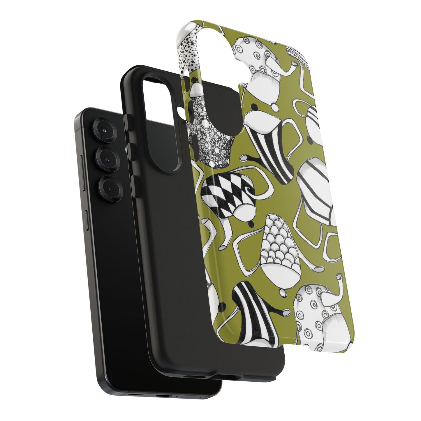 Coffee, Tea Anyone? Green Phone Case