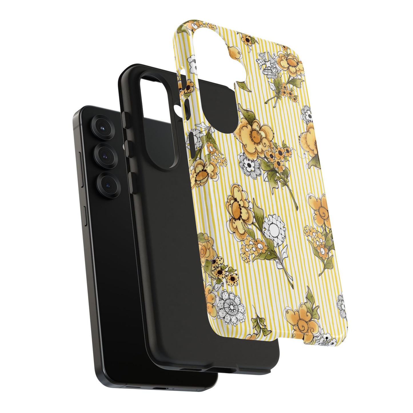 Bee Floral White / Yellow Phone Case