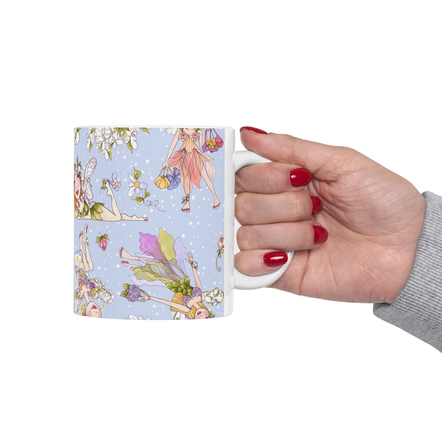 Tossed Fairies Blue Cup