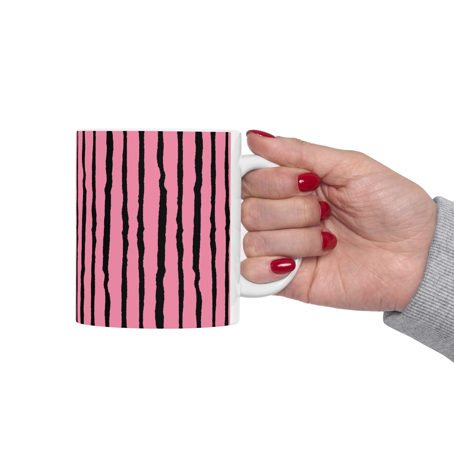 Sorta Stripe Bright Pink / Black Cup